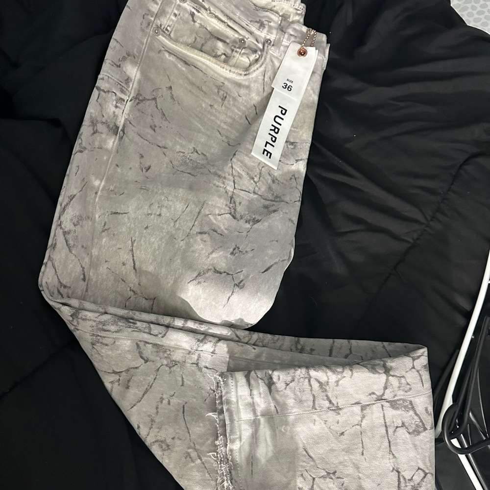 Men’s Gray washed purple Jeans